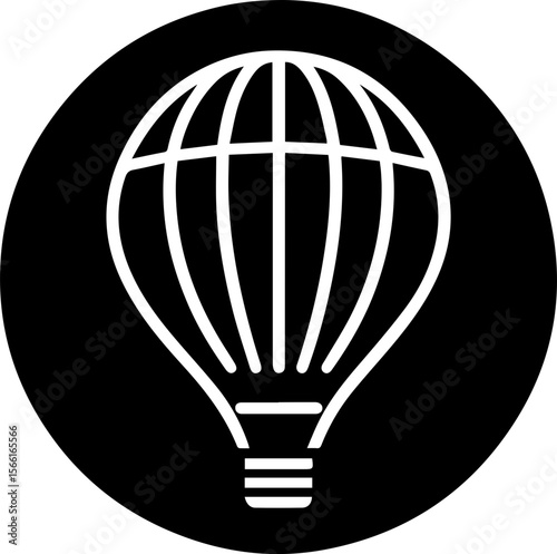 Hot Air Balloon Silhouette Icon