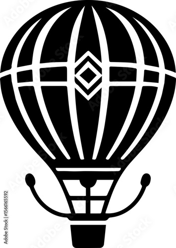 Hot Air Balloon Silhouette Icon