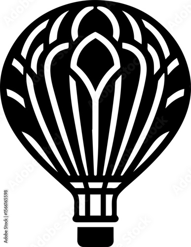 Hot Air Balloon Silhouette Icon