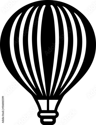 Hot Air Balloon Silhouette Icon