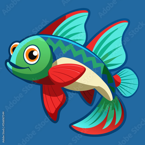 vector illustration of a fish