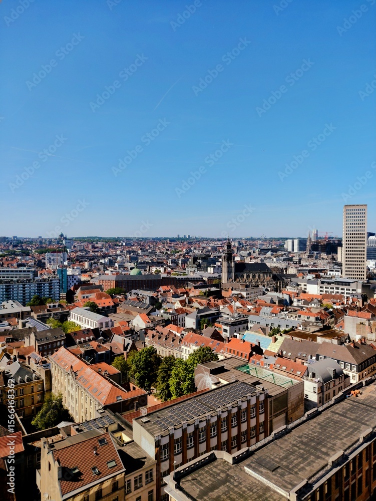 Fototapeta premium aerial view of Brussels