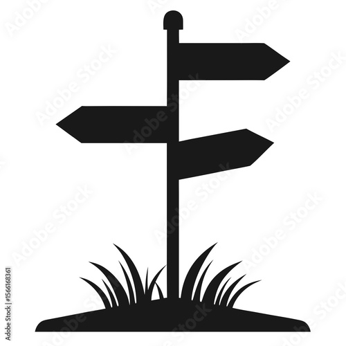 vector wooden signpost