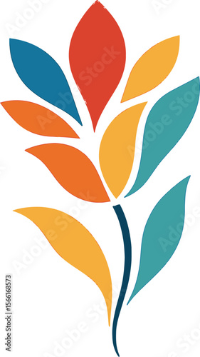 Colorful Abstract Flower Design