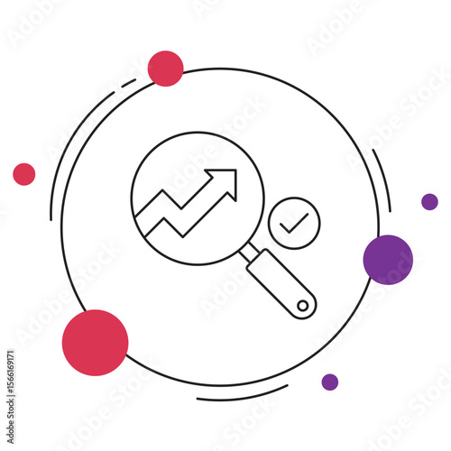 Trend Detection icon, Staying Ahead Uncovering Patterns with Trend Detection, Future Insights Harnessing Data for Trend Discovery, vector