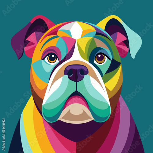 dog with colorful eyes