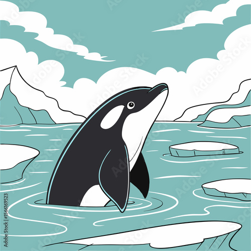 Fototapeta Naklejka Na Ścianę i Meble -  dolphin in the sea