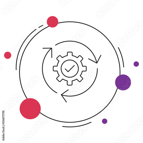 Agile Cycle icon, Driving Innovation Through the Agile Cycle, Adaptive Progress Mastering the Agile Development Loop, vector