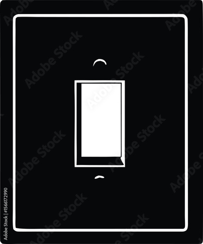 light switch silhouette vector.