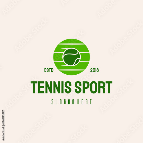 Fast Tennis Ball logo hipster retro vintage vector template, tennis Sport logo