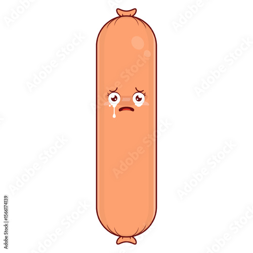 sausage scared face cartoon cute