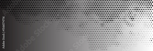 Halftone Square Pixels Pattern. Faded Shade Background. Grid Gradation BG. Black Screentone Diffuse Background. Overlay Texture. Abstract Pattern for Design Comic Prints. Vector