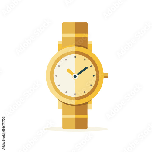gold watch isolated on white
