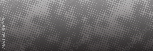 Halftone Square Pixels Pattern. Faded Shade Background. Grid Gradation BG. Black Screentone Diffuse Background. Overlay Texture