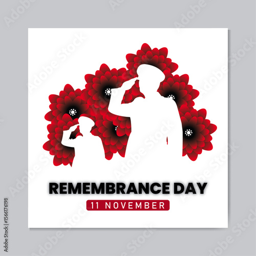 Remembrance day poster design for 11 November.