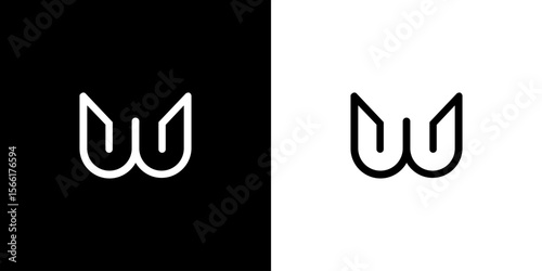 Creative W Letter Logo With Abstract, Illustration, Design Inspiration, Vector, Icon