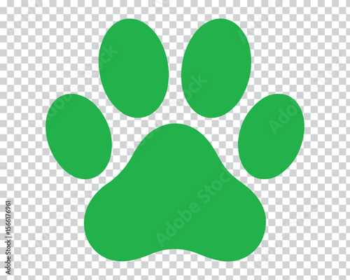 Green Paw Print animal track mammal
