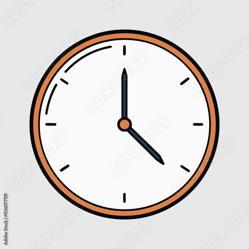 Blank Clock Face with Vector Clock Hands Set – Watch and Wall Clock Design Elements