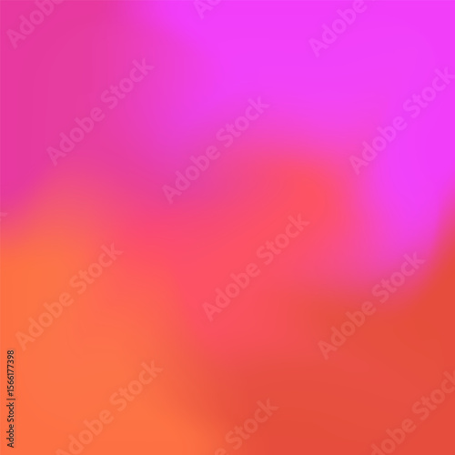Bright vivid gradient with orange pink purple tones. Soft transitions of warm colors with energetic mood. Vibrant summer palette. Vector
