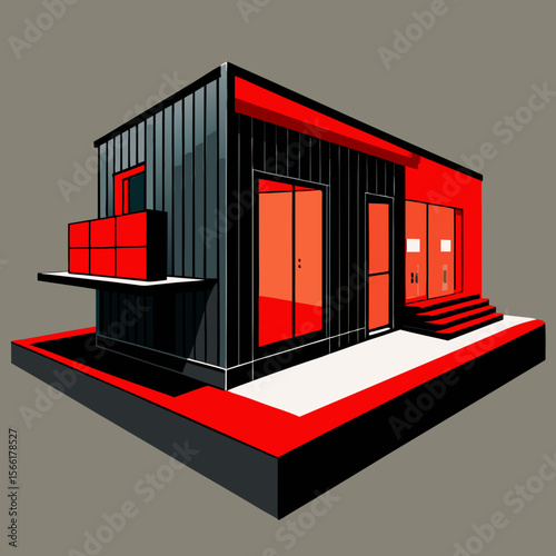 factory with red roof