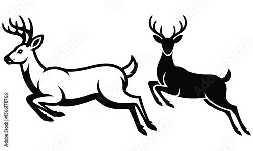 deer silhouette vector