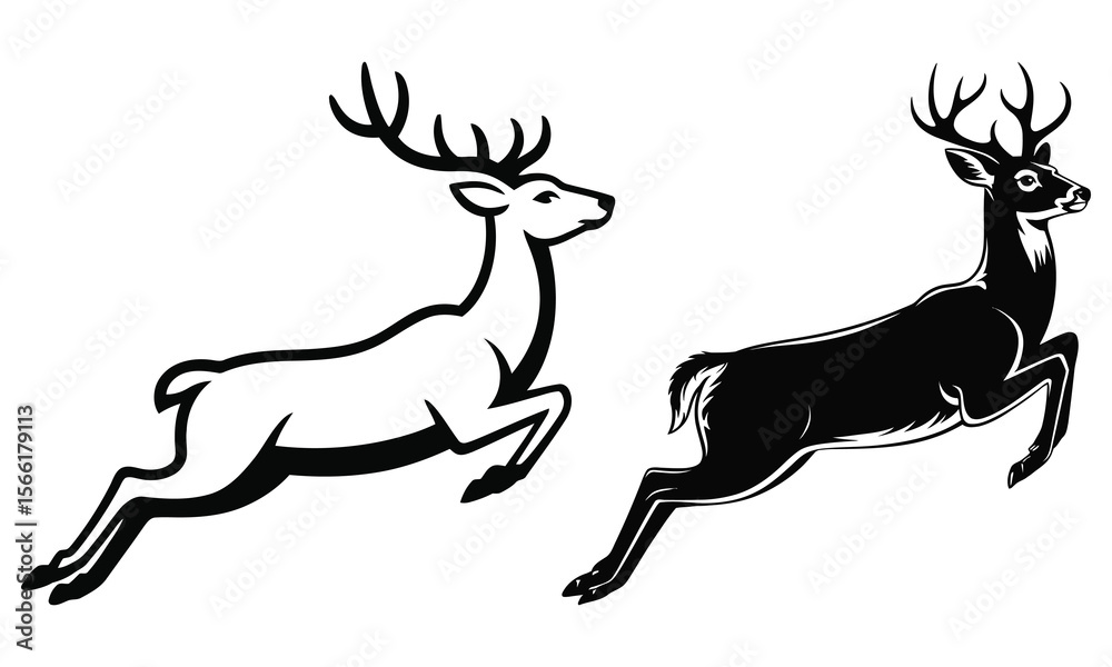 Obraz premium deer vector illustration
