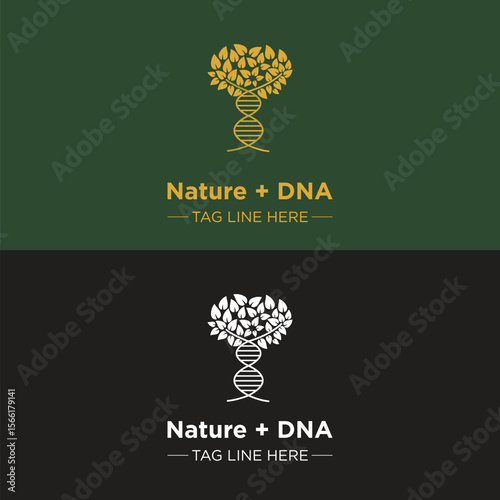 Nature + DNA LOGO Vector EPS.eps care, graphic, natural, human, scientific, logotype, leaf, biochemistry, modern, company, chemistry, science, health, nature, genetic, logo, dna, molecule, biology, me