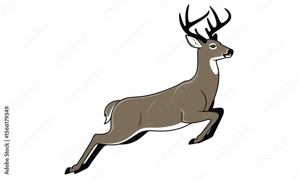 Obraz premium deer silhouette vector