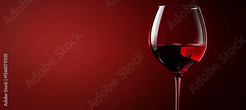 A wine red gradient background.