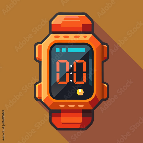 vector illustration of a retro clock