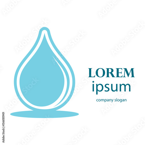 fresh blue water drop design