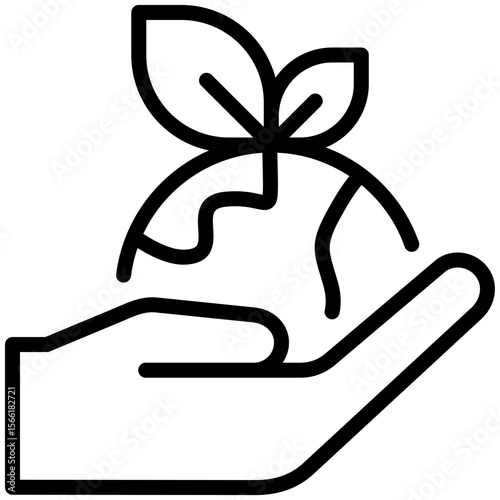 Save the world icon for ecology and environment, business, website, application, printing, document, poster design, etc