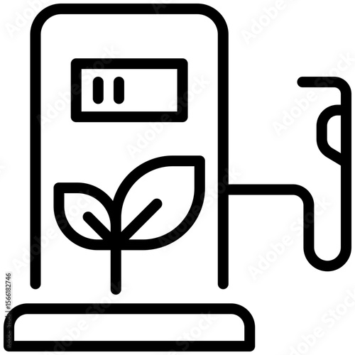 Charging station icon for ecology and environment, business, website, application, printing, document, poster design, etc