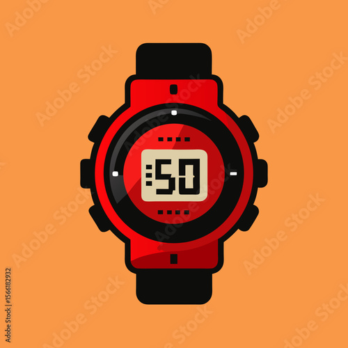 digital watch vector illustration