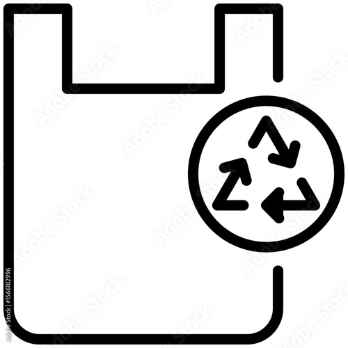 Recycled plastic icon for ecology and environment, business, website, application, printing, document, poster design, etc