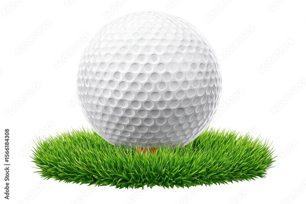 White golf ball on green grass White golf ball on green grass
