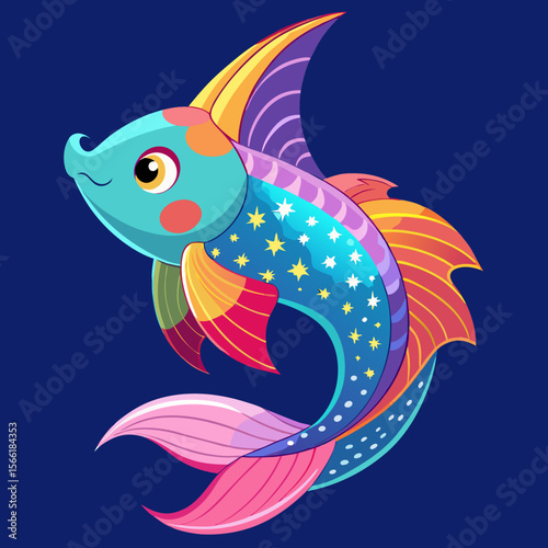 vector illustration of a fish