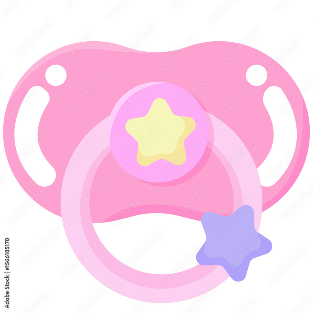 Naklejka premium Colorful Baby Pacifiers and Soothers Collection