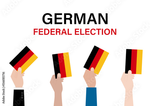 Election in the Germany. Election Concept. Vector Illustration.	