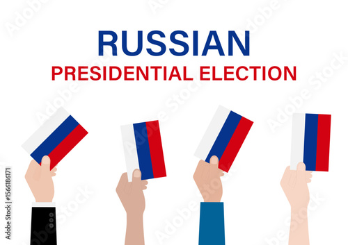 Election in the Russia. Election Concept. Vector Illustration.	