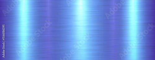 Blue brushed metal texture background, shiny lustrous metallic 3d background.