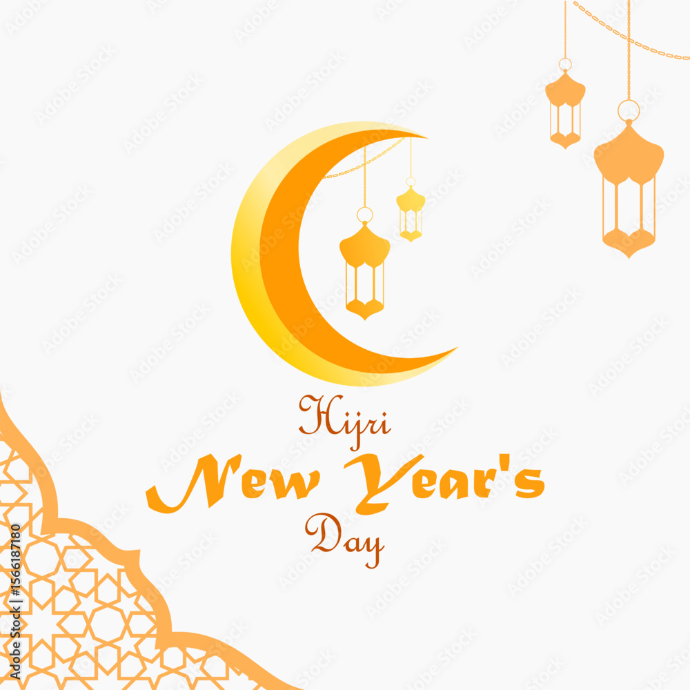 Fototapeta premium vector graphic of Hijri New Year's Day ideal for Hijri New Year's Day celebration