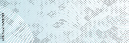 Modern abstract background. Glossy white gradient circle lines. Minimal geometric pattern. Simple graphic elements.