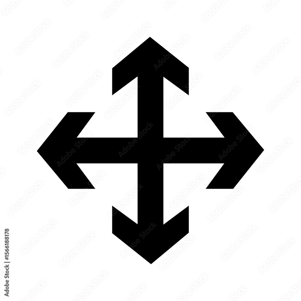 Obraz premium four way arrow icon