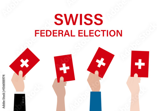 Election in the Switzerland. Election Concept. Vector Illustration.	