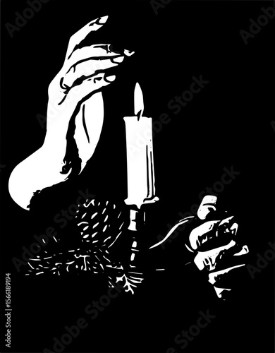 vector illustration of a candle