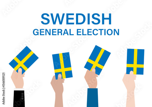 Election in the Sweden. Election Concept. Vector Illustration.	