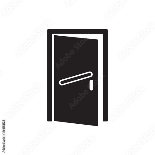 Door closed icon isolated. simple vector icon on white background