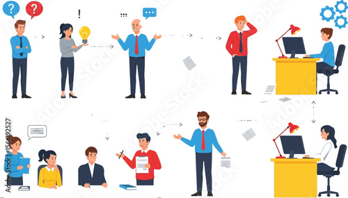 Business workflow process management idea generation and problem solving team