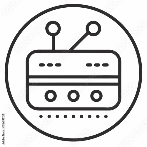 radio icon vector illustration
